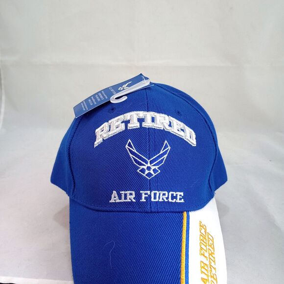 U.S. Air Force Retired Wings Cap Royal Blue Embroidered New 6 Panel - Picture 3 of 7